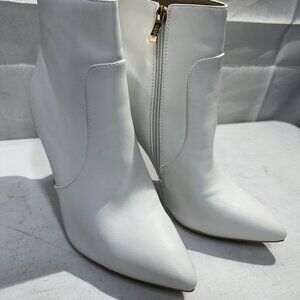 IDIFU Women's Fashion Ankle Boots Pointed Toe High Heels Side Zipper